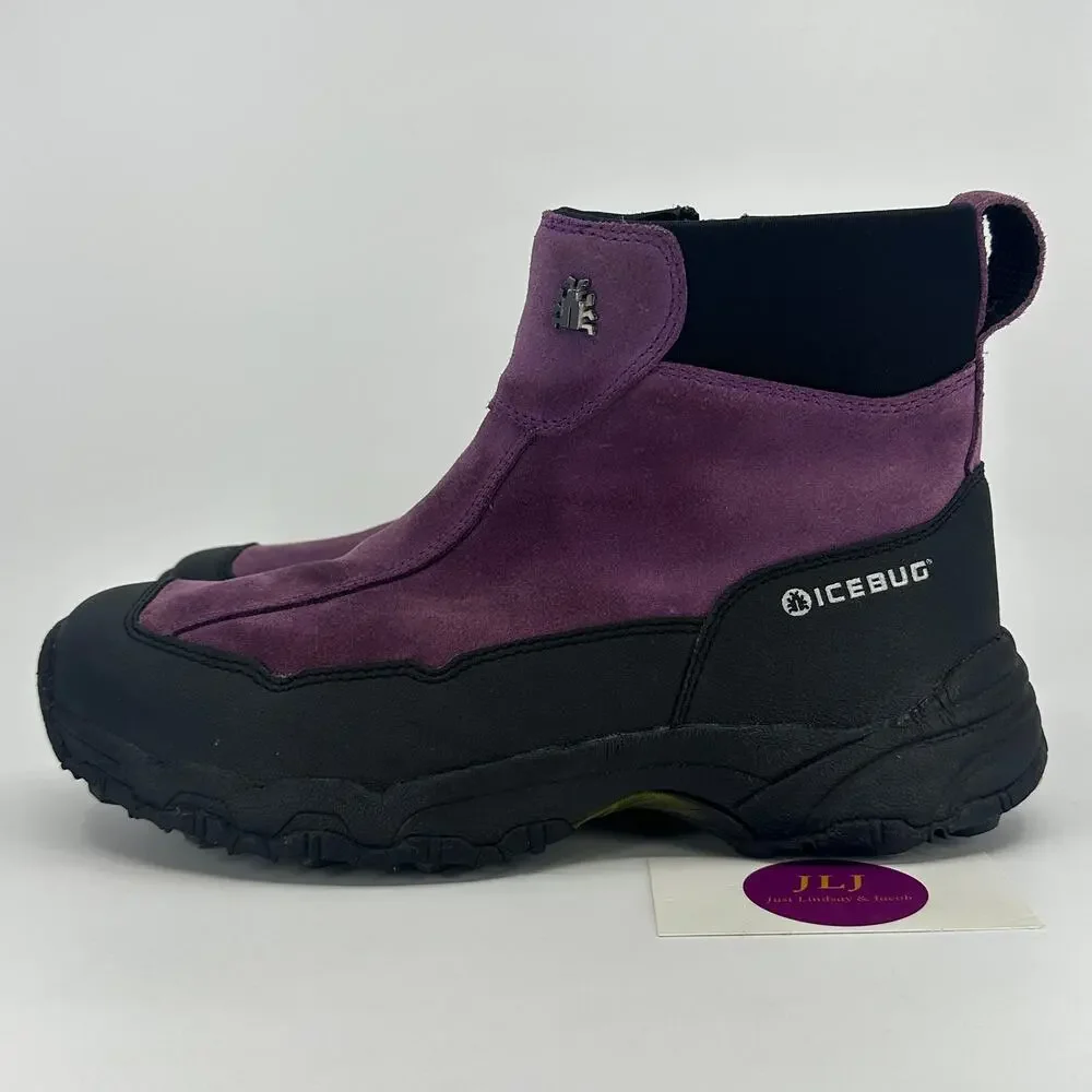 Icebug Womens Metro-L BUGrip Carbide Studded Ice Grip Winter Boots Purple Size 9
